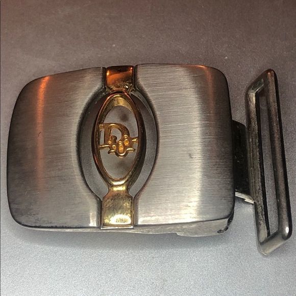Dior Other - Vintage Christian Dior Metal 2 Tone Gold Silver belt buckle